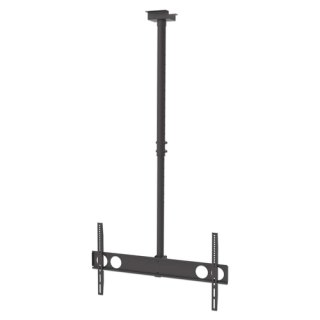 Manhattan Plafondbeugel voor TV’s en monitoren, voor schermen 37"–75", hoogte verstelbaar 105–156 cm, VESA-compatibiliteit: van 200x200 tot 800x400 mm (controleer de afmetingen van de vier montagegaten aan de achterzijde), max. 50 kg, zwart