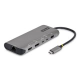 StarTech.com USB4 Multiport Adapter, Driverless Dual 4K voor macOS en Windows, 140W Power Delivery Charging, 3-Port 10Gbps Hub, 2.5GbE, Mini Dock