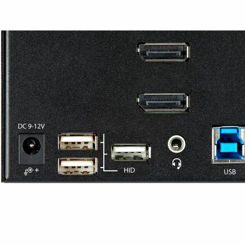 StarTech.com 2 Port Triple Monitor KVM HDMI Switch, 4K 60Hz Ultra HD HDR, Desktop Hub 4K HDMI 2.0 KVM Schakelaar met 2x USB 3.0 (5Gbps) & 4x USB 2.0 HID, Audio, Hotkey Switching, TAA