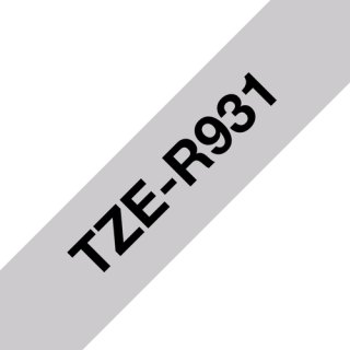 Brother TZE-R931 labelprinter-tape Zwart op zilver