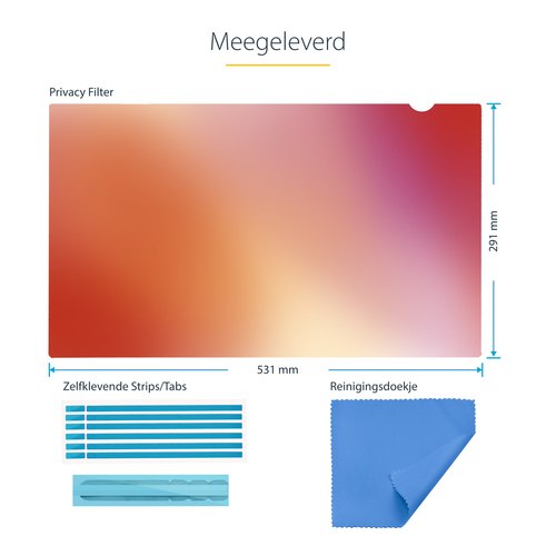 StarTech.com 24-inch 16:9 Gold Monitor Privacy Filter, Omkeerbare Filter met Verhoogde Privacy, Glanzende Computer Security Filter, Verwijderbare Monitor Screen Protector, +/- 30&deg;