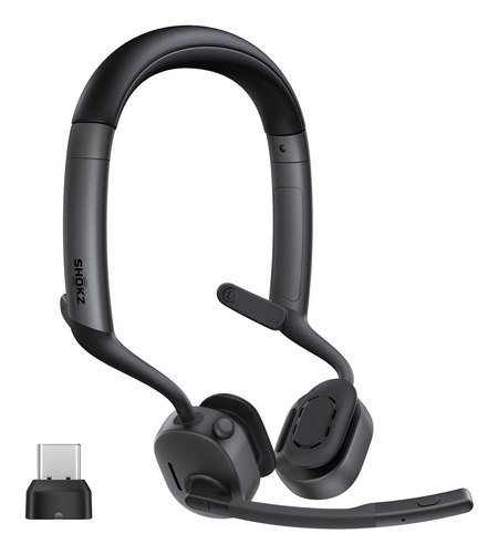SHOKZ OpenMeet2 UC Headset Draadloos Open-ear Kantoor/callcenter Bluetooth Zwart