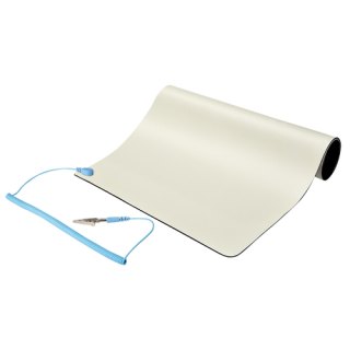 StarTech.com Antistatische Mat met Aardingskabel, 30cm x 46cm, ESD Mat voor Elektronica, Antistatische Tafelmat met Verwijderbaar Aardingssnoer, ANSI/ESD S 4.1, Flexibele Thermoplastische ESD Werkmat