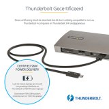 StarTech.com Thunderbolt 4 Dock, 96W Power Delivery, Single 8K/Dual Monitor 4K 60Hz, 3xTB4/USB4 ports, 4xUSB-A, SD, GbE, Thunderbolt 4 Docking Station voor Windows of TB3 MacBook, 0.8m Kabel