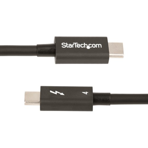 StarTech.com 50cm Thunderbolt 4 Kabel, 40Gbps, 100W PD, 4K/8K Video, Intel-Certified Thunderbolt Kabel, Compatibel met USB4/Thunderbolt 3/USB 3.2/USB Type-C/DisplayPort