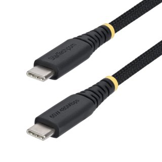 StarTech.com 30cm USB-C Laadkabel, 60W (3A) PD, Dual-Layer Gevlochten Nylon/TPE Mantel, Robuuste USB Type-C Oplaadkabel, USB 2.0 Fast Charge Kabel