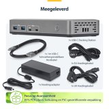 StarTech.com Dual-Monitor USB-C Docking Station, HDMI, 4K 60Hz, 100W Laptop Charging, 1GbE, Driverless, Multi-Monitor Dock voor Windows