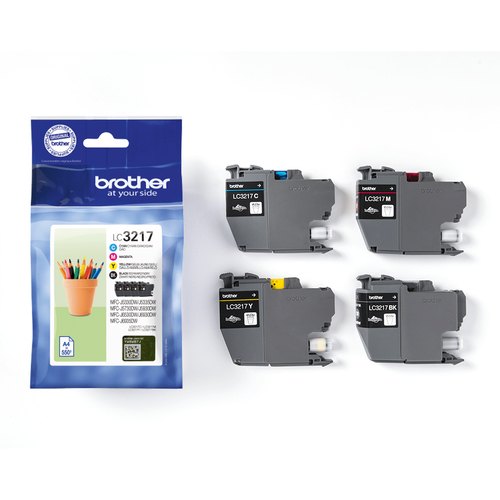 Brother LC3217VAL inktcartridge 4 stuk(s) Origineel Zwart, Cyaan, Magenta, Geel