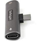 StarTech.com USB-C Audio & Oplaadadapter - USB-C Audio Adapter met 3.5mm TRRS Koptelefoon/Headset Jack en 60W USB Type-C Power Delivery Pass-through - Voor USB-C Telefoon/Tablet/Laptop