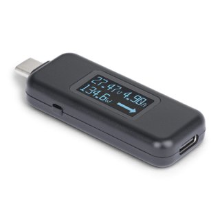 StarTech.com USB-C Power Tester, Digitale Multimeter, Bidirectionele Stroom- en Spanningsmeter, Tot 240W PD EPR, Compacte USB-C Kabel en Poort Stroomtester