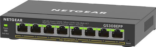 NETGEAR 8-Port Gigabit Ethernet High-Power PoE+ Plus Switch (GS308EPP)