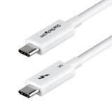 StarTech.com 1m Thunderbolt 5 Kabel, 80Gbps/Tot 120Gbps, 240W PD, 8K 60Hz, Gecertificeerde Thunderbolt Kabel, Compatibel met Thunderbolt 4/USB4/USB-C, Wit