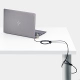 StarTech.com 2m Universeel Laptop Kabelslot, Anti-diefstal Kabelslot, Security Kabel voor Notebook Compatibel met Noble Wedge&reg;/Nano/K-Slot, Laptop Cijferslot/Combinatieslot, Snijbestendig, Stalen Beveiligingskabel voor Laptop