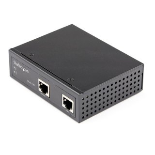 StarTech.com Industrial Gigabit Ethernet PoE Injector 30W 802.3at PoE+ Midspan 48V-56VDC DIN Rail Power Over Ethernet Injector Adapter -40°C to +75°C Camera's/Sensoren/WiFi APs