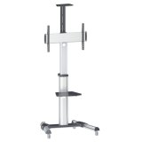 Manhattan Trolley voor TV’s en monitoren, voor schermen 37"–65", VESA-compatibiliteit: van 200x200 tot 600x400 mm (controleer de afmetingen van de vier montagegaten aan de achterzijde), max 50 kg, zilver, LFD, beugel, levenslange garantie