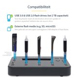 StarTech.com Standalone 1 naar 5 USB Thumb Drive Cloner en Wisser, Multiple USB Flash Drive Kloner,System/File/Whole-Drive Copy aan 1.5 GB/min, Single en 3-Pass Erase, LCD Display