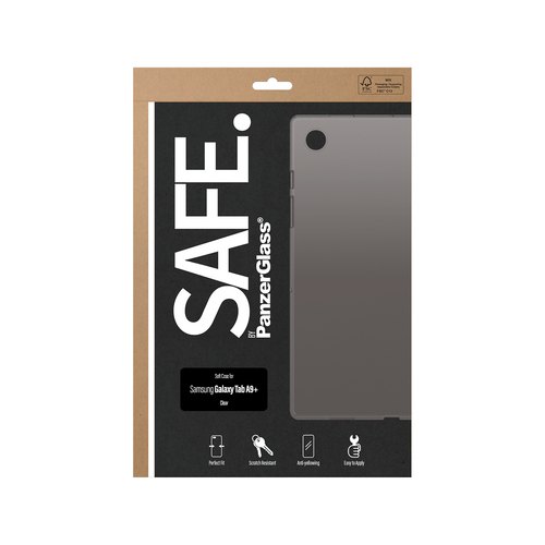 PanzerGlass SAFE. by ® TPU Case Transparent Samsung Galaxy Tab A9+ mobiele telefoon behuizingen Hoes Transparant