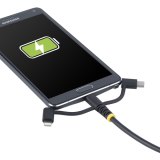 StarTech.com 1m Robuuste USB Multi Oplaadkabel, USB naar Lightning/Micro-USB/Type-C, Apple MFi Gecertificeerd, Aramide Mantel, Universele 3-in-1 USB Laadkabel voor iPhone/iPad/Android