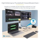 StarTech.com Universeel USB4 & Thunderbolt 4 Docking Station, Quad Display op Windows, Dual Display op MacBook, HDMI DP Dock met 100W Laptop Charging