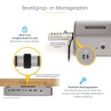 StarTech.com Dual-Laptop USB-C KVM Docking Station, Dual Monitor 4K 60Hz DisplayPort Dock, 5-Port USB Hub, GbE, 90W/45W Power Delivery voor Twee Laptops, Windows/Mac, Dual Host KVM Dock