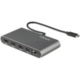 StarTech.com Dual-Monitor Thunderbolt Mini Dock, 4K 60Hz HDMI, Driverloze Hub voor Windows & Mac, Gigabit Ethernet, 1x USB-A (USB 5Gbps), 28cm Kabel