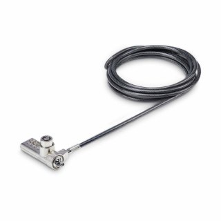StarTech.com 10 Pack Laptop Kabelsloten met Dubbele Toegang, 2m Security Kabel, Gelijksluitende Cilinder en Combinatieslot voor Apparaten met K-Slot, Anti-Diefstal Computerslot met Stalen Kabel