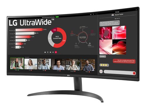 LG 34WR50QK-B computer monitor 86,4 cm (34") 3440 x 1440 Pixels Wide Quad HD Zwart