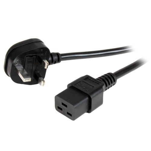 StarTech.com PXTUKC192M electriciteitssnoer Zwart 2 m BS 1363 C19 stekker