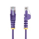 StarTech.com 1,5m Dunne CAT6 Ethernet Kabel, Paars, Snagless, 100W PoE, UTP, LSZH, 28AWG Pure Koperdraad, Slim RJ45 Netwerk Patchkabel met Trekontlasting, Fluke Getest