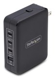 StarTech.com 140W USB-C Wandlader, 3x USB-C/1x USB-A, APFC, PD 3.1 Internationale GaN Power Adapter voor MacBook/Dell XPS/Inspiron