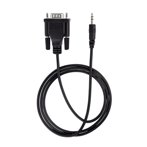 StarTech.com 1m DB9 naar 3.5mm Seriële Kabel voor Serial Device Configuratie, RS232 DB9 Male naar Jack Kabel voor Calibratie van Projectors, Digital Signage, TVs via Audio Jack