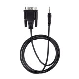 StarTech.com 1m DB9 naar 3.5mm Seriële Kabel voor Serial Device Configuratie, RS232 DB9 Male naar Jack Kabel voor Calibratie van Projectors, Digital Signage, TVs via Audio Jack