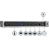 StarTech.com Triple Monitor USB 3.0 Docking Station met 2x 4K DisplayPort & HDMI - 5 Port USB-A Hub (1x Fast-Charge), 3.5mm Audio, GbE - USB Type A Universeel Laptop Dock voor MacOS / Windows