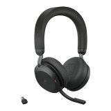 Jabra Evolve2 75 Headset Draadloos Hoofdband Kantoor/callcenter USB Type-C Bluetooth Oplaadhouder Zwart