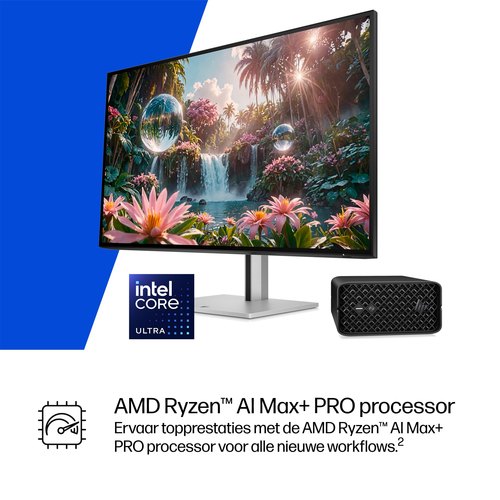 HP Z2 Mini G1a Wolf Pro Security Edition Copilot+ PC AMD Ryzen AI Max+ PRO PRO 395 64 GB LPDDR5x-SDRAM 1 TB SSD Windows 11 Pro Mini PC Workstation AI Workstation, AI PC Zwart