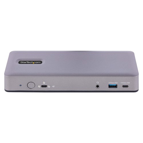StarTech.com USB-C Docking Station, Multi Monitor USB-C Dock, HDMI/DP/DP Alt-mode, 3x 4K30 / 2x 4K60, 7-Port USB Hub, 60W Power Delivery, GbE, 3.5mm Audio, Works With Chromebook Certified