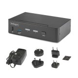 StarTech.com 2-Port DisplayPort KVM Switch, 8K 60Hz / 4K 144Hz, Single Display, DP 1.4, 2x USB 3.0 Ports, 4x USB 2.0 HID Ports, Drukknop & Hotkey Schakelaar, TAA Compliant, OS Onafhankelijk, Metalen Behuizing