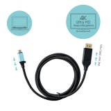 i-tec C31CBLDP60HZ video kabel adapter 1,5 m USB Type-C DisplayPort Zwart