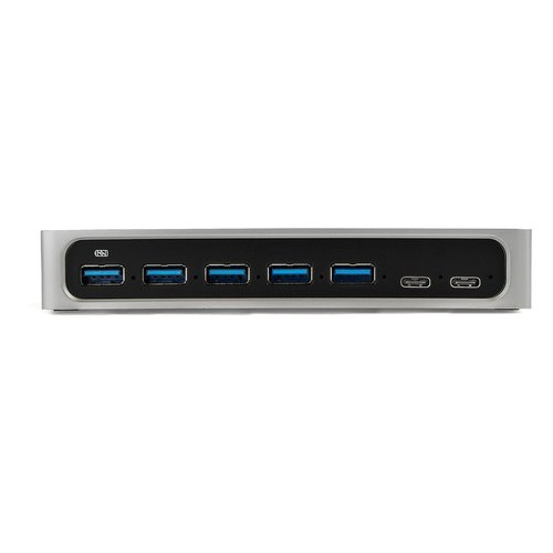 StarTech.com 7 Port USB-C Hub met Fast Charge poort - USB-C naar 5x USB-A 2x USB-C (USB 3.0 SuperSpeed 5Gbps) - USB 3.2 Gen 1 Type-C Hub met Power Adapter - Desktop/Laptop Hub