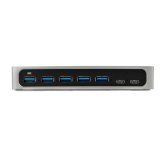 StarTech.com 7 Port USB-C Hub met Fast Charge poort - USB-C naar 5x USB-A 2x USB-C (USB 3.0 SuperSpeed 5Gbps) - USB 3.2 Gen 1 Type-C Hub met Power Adapter - Desktop/Laptop Hub