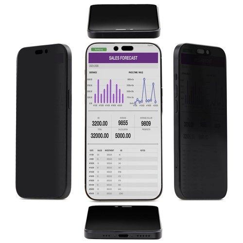 StarTech.com 4-Way 360 Privacy Filter/Protector voor iPhone 16 Pro, Portret/Landschap Oriëntaties, Touch-Enabled, Gehard Beschermglas, 4 Way Filter, TAA