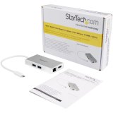 StarTech.com USB-C Multiport Adapter, USB-C Travel Dock met 4K HDMI, 60W Power Delivery Passthrough, GbE, 2pt USB-A 3.0 Hub, USB Type-C Mini Laptop Docking Station, Wit