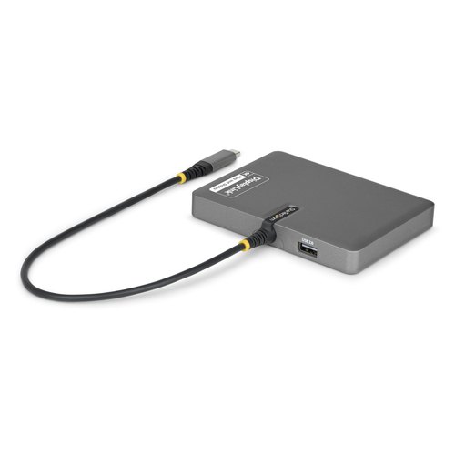 StarTech.com USB-C naar Quad-Monitor Adapter, 4K 60Hz HDMI, 140W PD Passthrough voor Laptop Opladen, USB Poort voor Wireless Toetsenbord / Muis, TAA