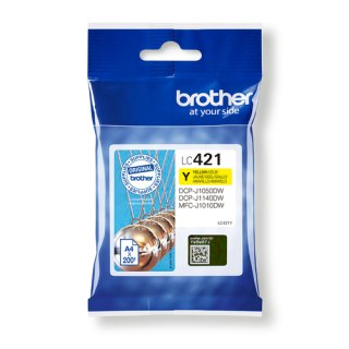 Brother LC-421Y inktcartridge 1 stuk(s) Origineel Geel