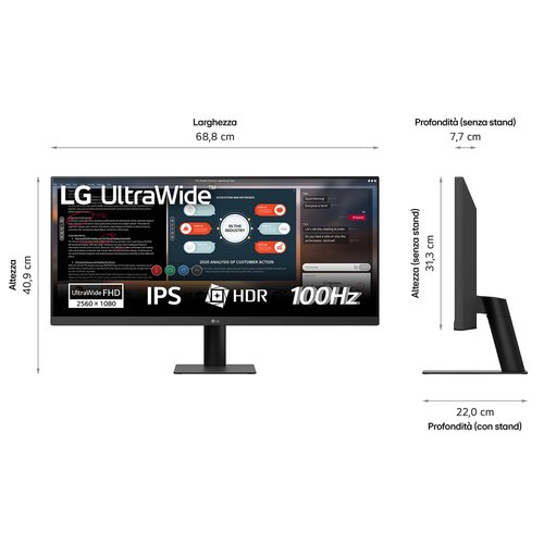 LG 29U511A-B computer monitor 73,7 cm (29") 2560 x 1080 Pixels WFHD LCD Zwart