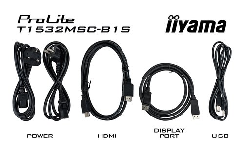iiyama ProLite T1532MSC-B1S computer monitor 38,1 cm (15") 1024 x 768 Pixels XGA LCD Touchscreen Zwart