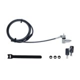 StarTech.com 3-in-1 Universeel Laptop Kabelslot, 2m Security Kabel met Master Key, Computer Beveiliging, Compatibel met Noble Wedge&reg;/Nano/K-Slot, Anti-Diefstal Snijbestendige Kabel