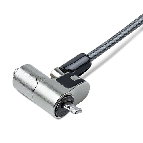 StarTech.com Nano Laptopslot, 2m, Anti Diefstal Kabelslot met Sleutel, Nano Slot Security Kabel voor 2-1 Laptops/EliteBook/Lenovo X1, Bestand tegen Doorsnijden, Computerslot voor Laptop Beveiliging