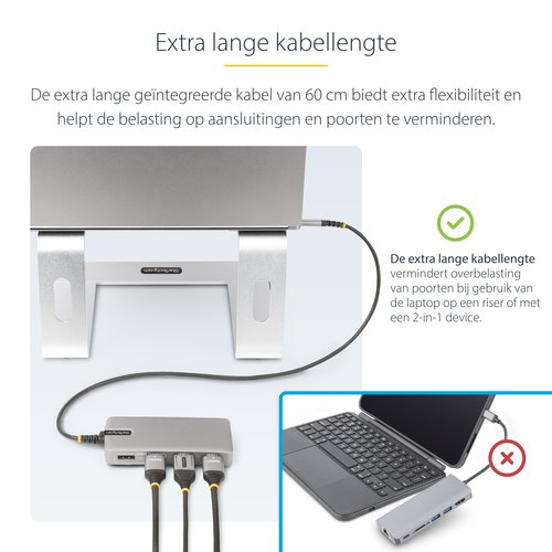 StarTech.com USB-C Triple Monitor Multiport Adapter, Dual 4K 60Hz + 4K 30Hz HDMI & DisplayPort, 3-Port USB Hub, 10Gbps, 100W PD Pass-Through, GbE, Travel Dock, Windows & ChromeOS