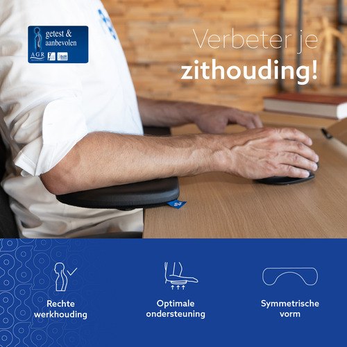 R-Go Tools Armsteun R-Go, ergonomisch, symmetrisch met buikuitsparing, soft foam, zwart